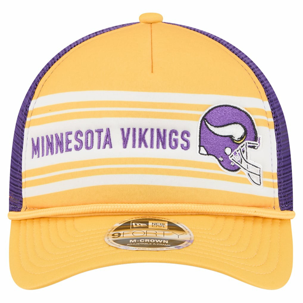 Minnesota Vikings New Era Linear A-Frame 9FORTY Adjustable Hat