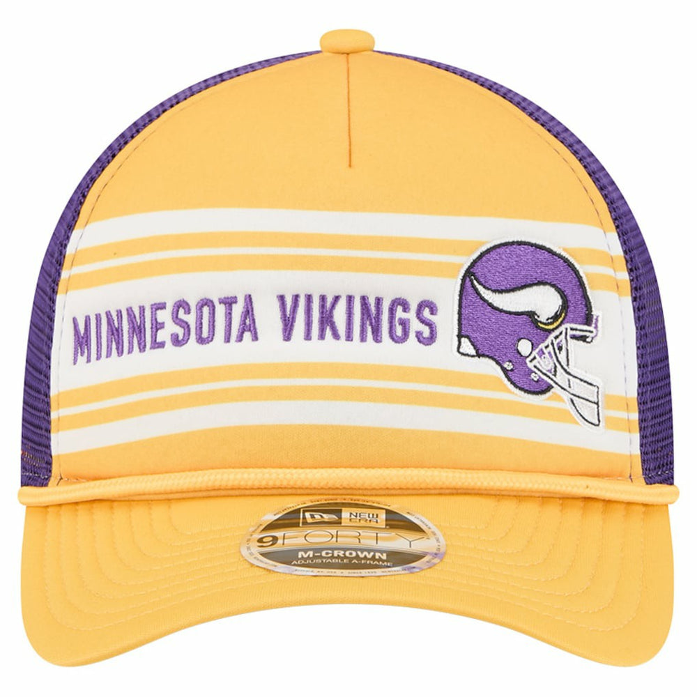 Minnesota Vikings New Era Linear A-Frame 9FORTY Adjustable Hat