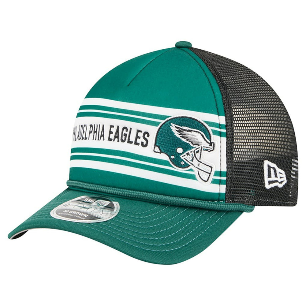 Philadelphia Eagles New Era Linear A-Frame 9FORTY Adjustable Hat