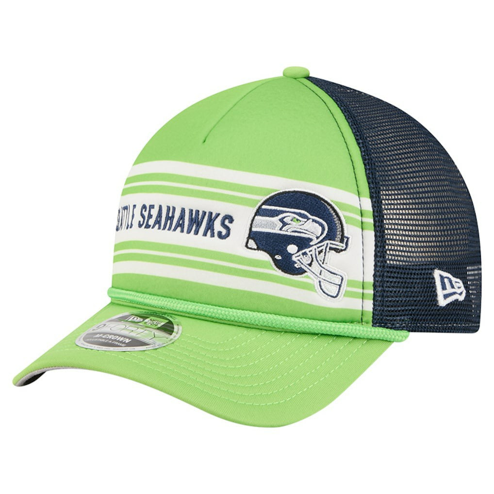 Seattle Seahawks New Era Linear A-Frame 9FORTY Adjustable Hat