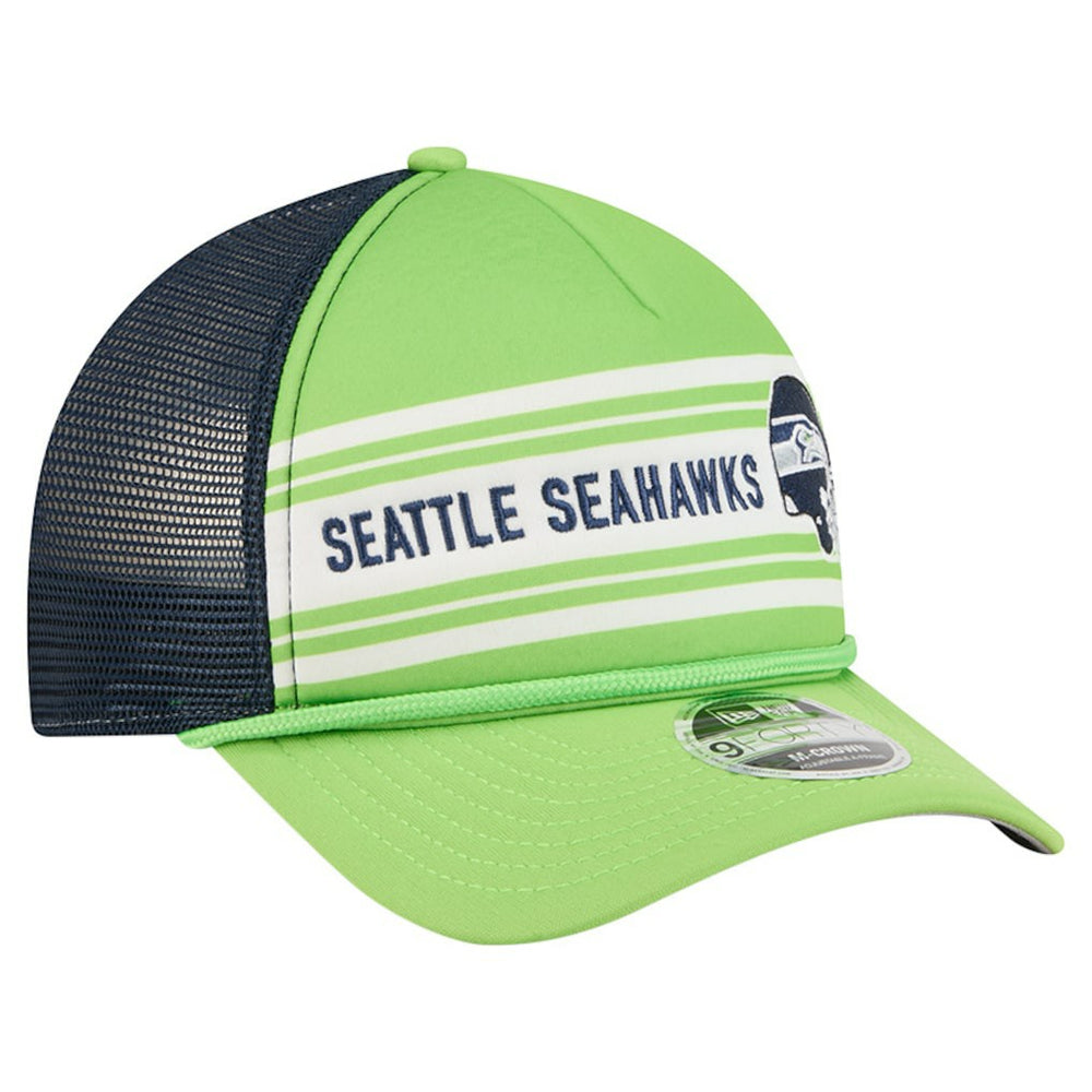 Seattle Seahawks New Era Linear A-Frame 9FORTY Adjustable Hat