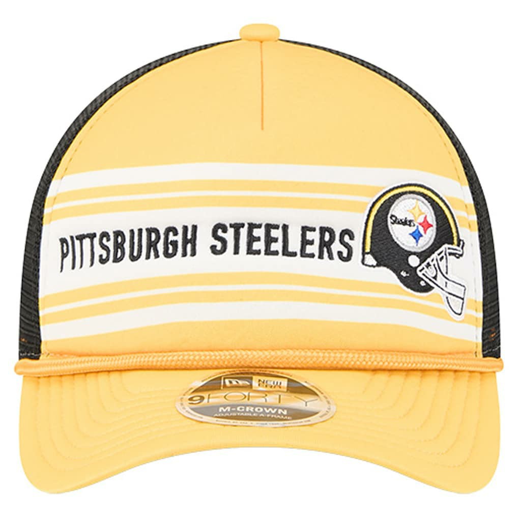 Pittsburgh Steelers New Era Linear A-Frame 9FORTY Adjustable Hat