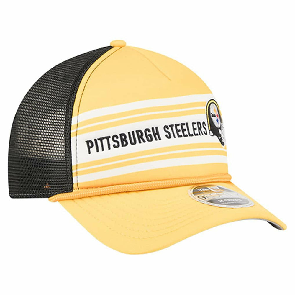 Pittsburgh Steelers New Era Linear A-Frame 9FORTY Adjustable Hat