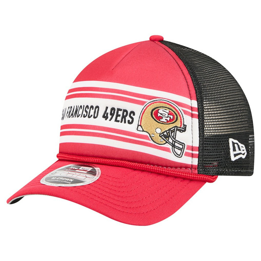 San Francisco 49ers New Era Linear A-Frame 9FORTY Adjustable Hat