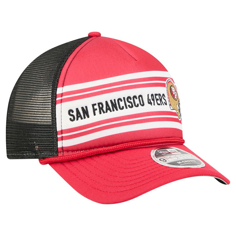 San Francisco 49ers New Era Linear A-Frame 9FORTY Adjustable Hat