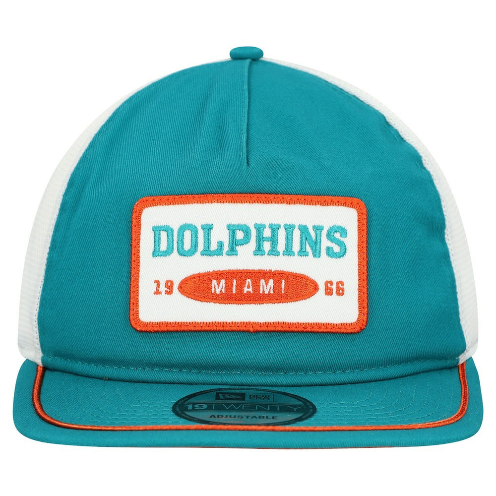 Miami Dolphins New Era Patch 19TWENTY Adjustable Hat