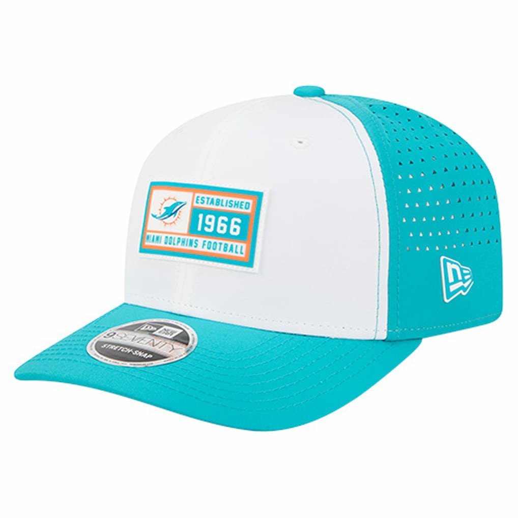 Miami Dolphins New Era Established Patch 9SEVENTY Adjustable Hat
