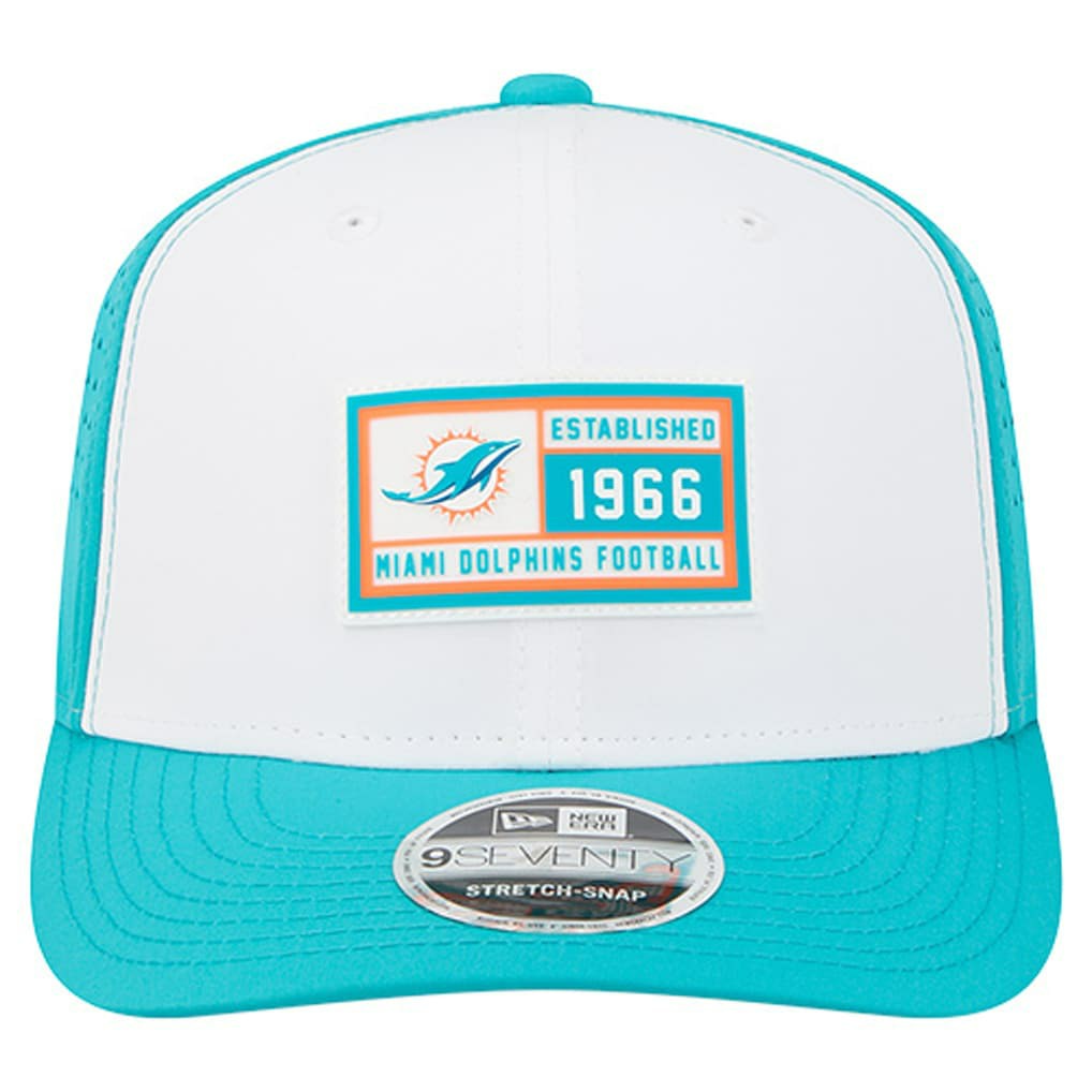 Miami Dolphins New Era Established Patch 9SEVENTY Adjustable Hat