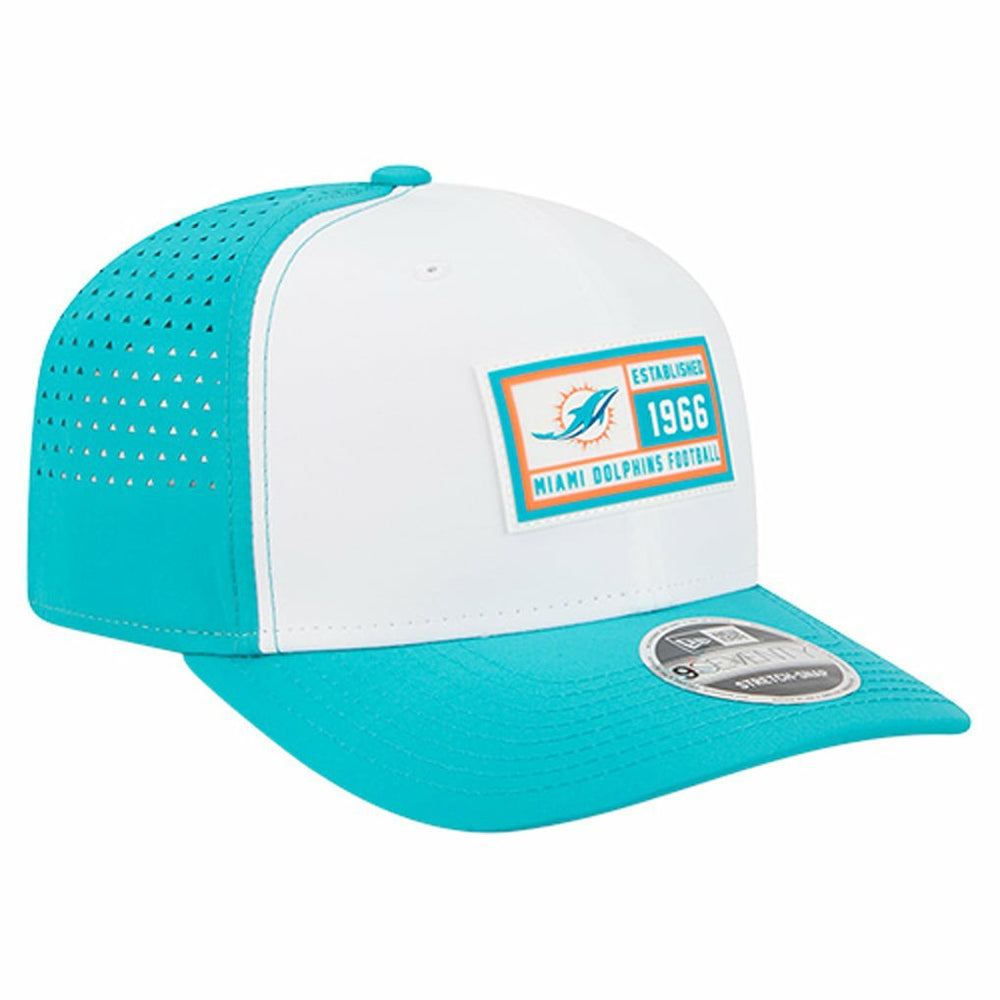 Miami Dolphins New Era Established Patch 9SEVENTY Adjustable Hat
