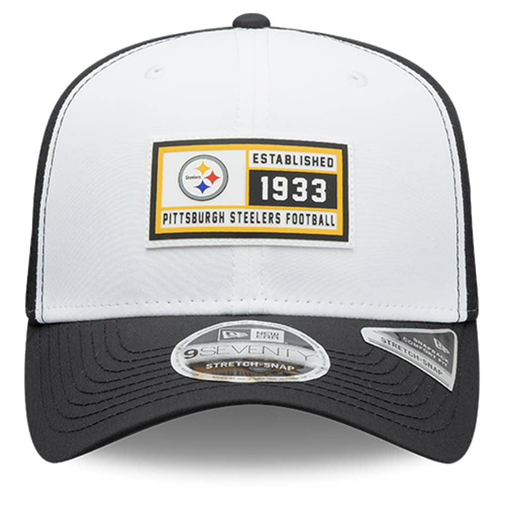 Pittsburgh Steelers New Era Established Patch 9SEVENTY Adjustable Hat