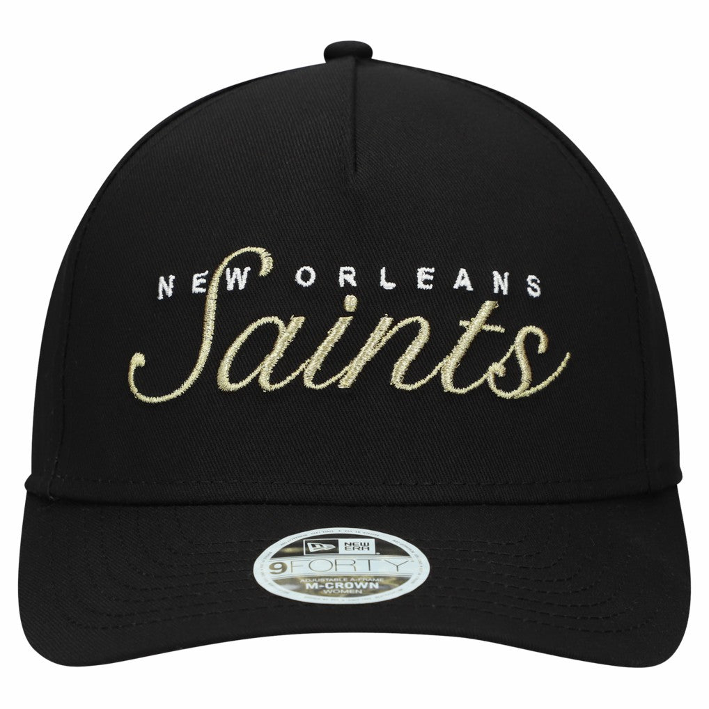 New Orleans Saints New Era Women's Metallic 9FORTY M-Crown A-Frame Adjustable Hat