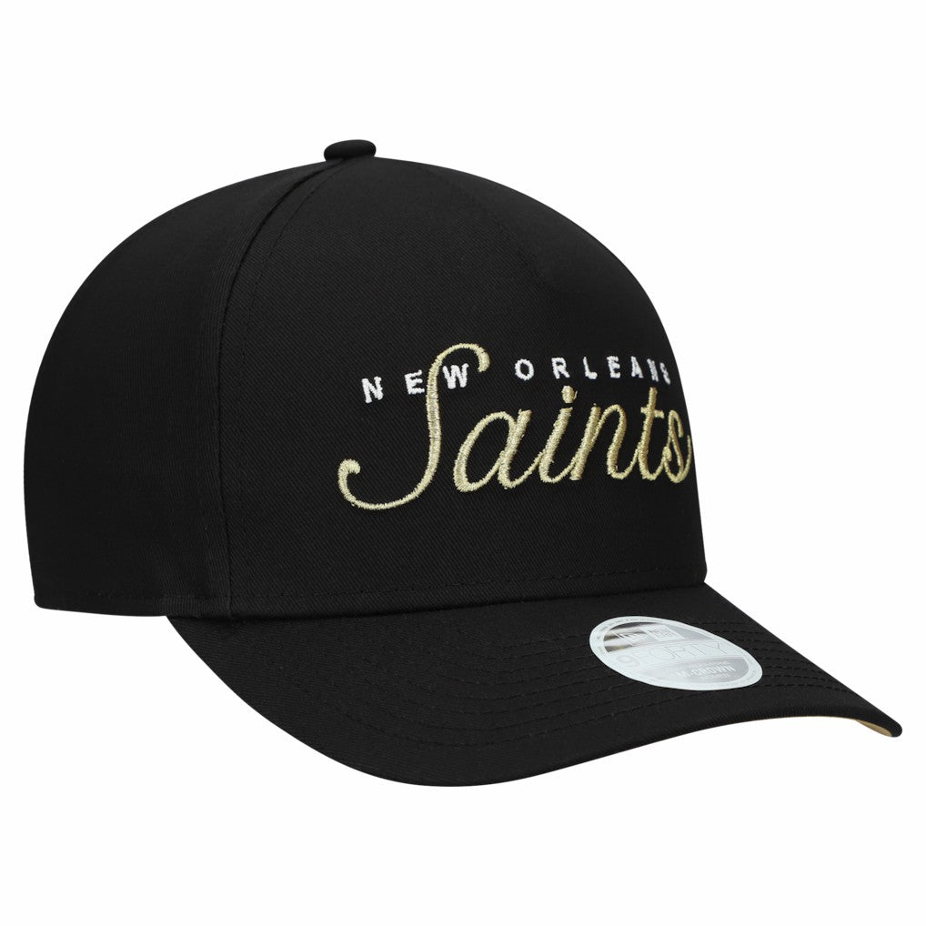 New Orleans Saints New Era Women's Metallic 9FORTY M-Crown A-Frame Adjustable Hat