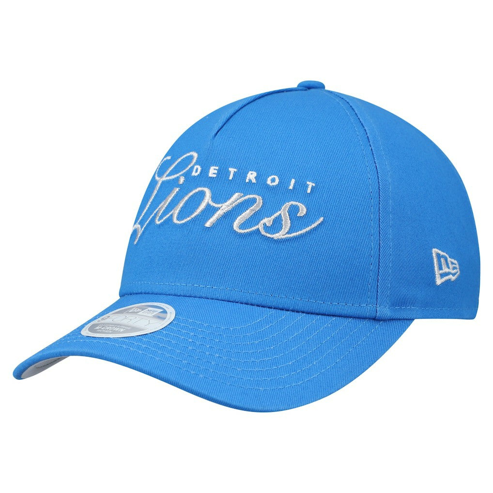 Detroit Lions New Era Women's Metallic 9FORTY M-Crown A-Frame Adjustable Hat