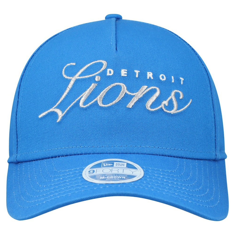 Detroit Lions New Era Women's Metallic 9FORTY M-Crown A-Frame Adjustable Hat