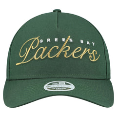 Green Bay Packers New Era Women's Metallic 9FORTY M-Crown A-Frame Adjustable Hat