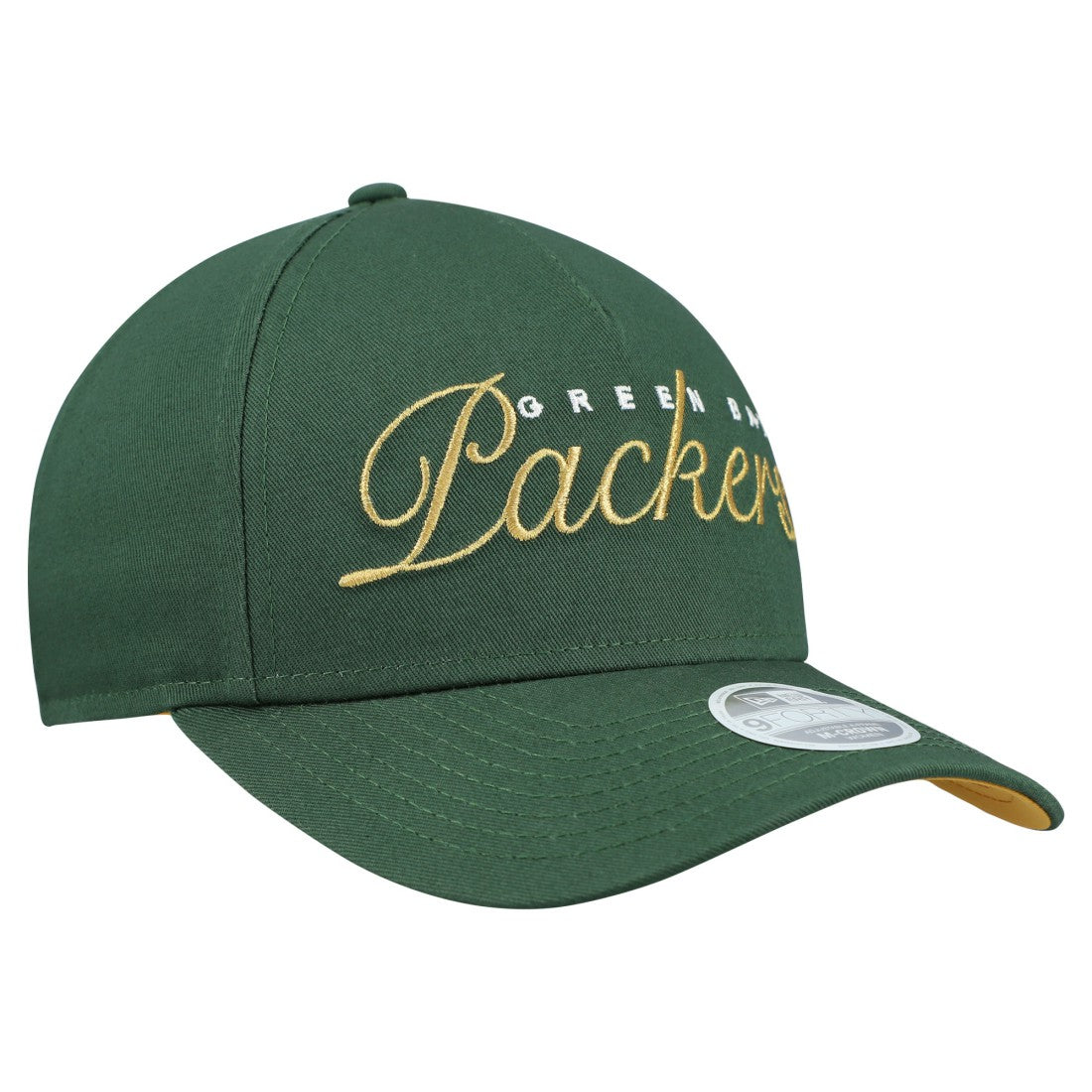Green Bay Packers New Era Women's Metallic 9FORTY M-Crown A-Frame Adjustable Hat