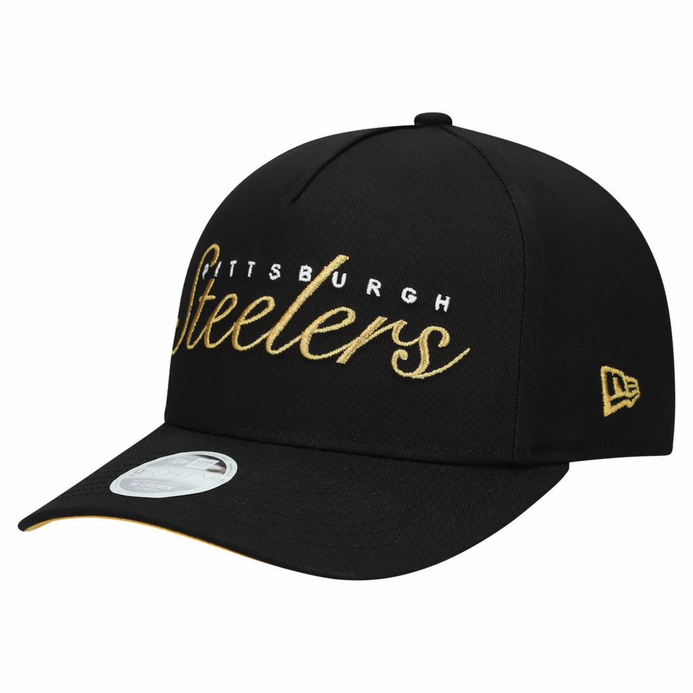 Pittsburgh Steelers New Era Women's Metallic 9FORTY M-Crown A-Frame Adjustable Hat