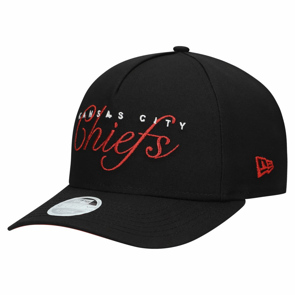 Kansas City Chiefs New Era Women's Metallic 9FORTY M-Crown A-Frame Adjustable Hat