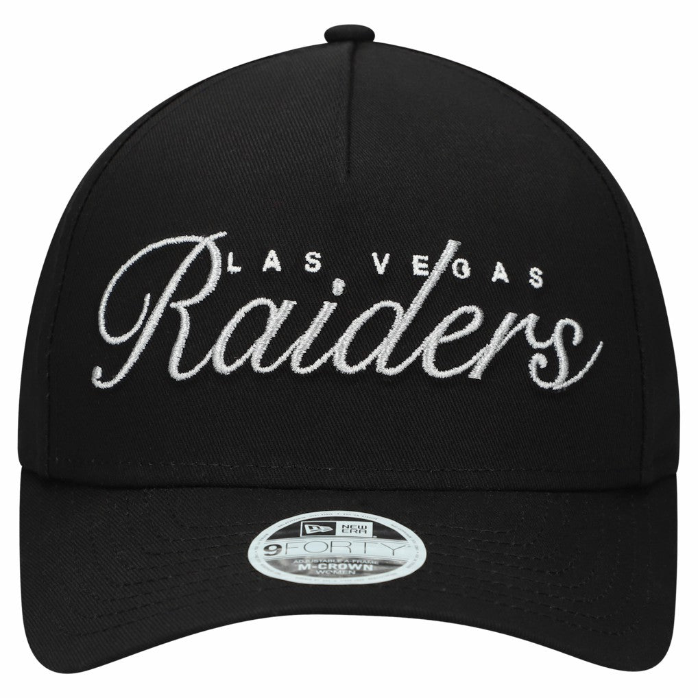 Las Vegas Raiders New Era Women's Metallic 9FORTY M-Crown A-Frame Adjustable Hat