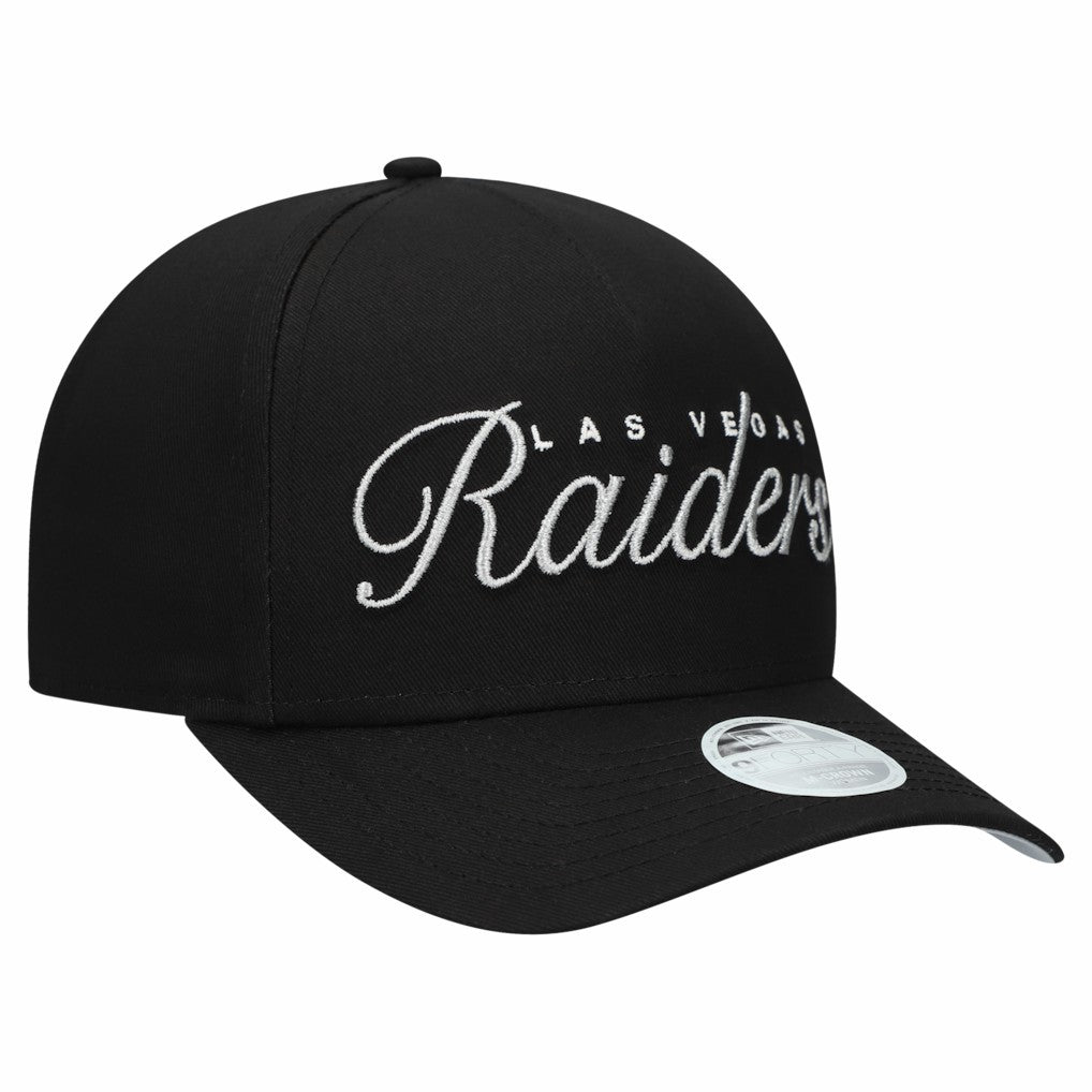 Las Vegas Raiders New Era Women's Metallic 9FORTY M-Crown A-Frame Adjustable Hat