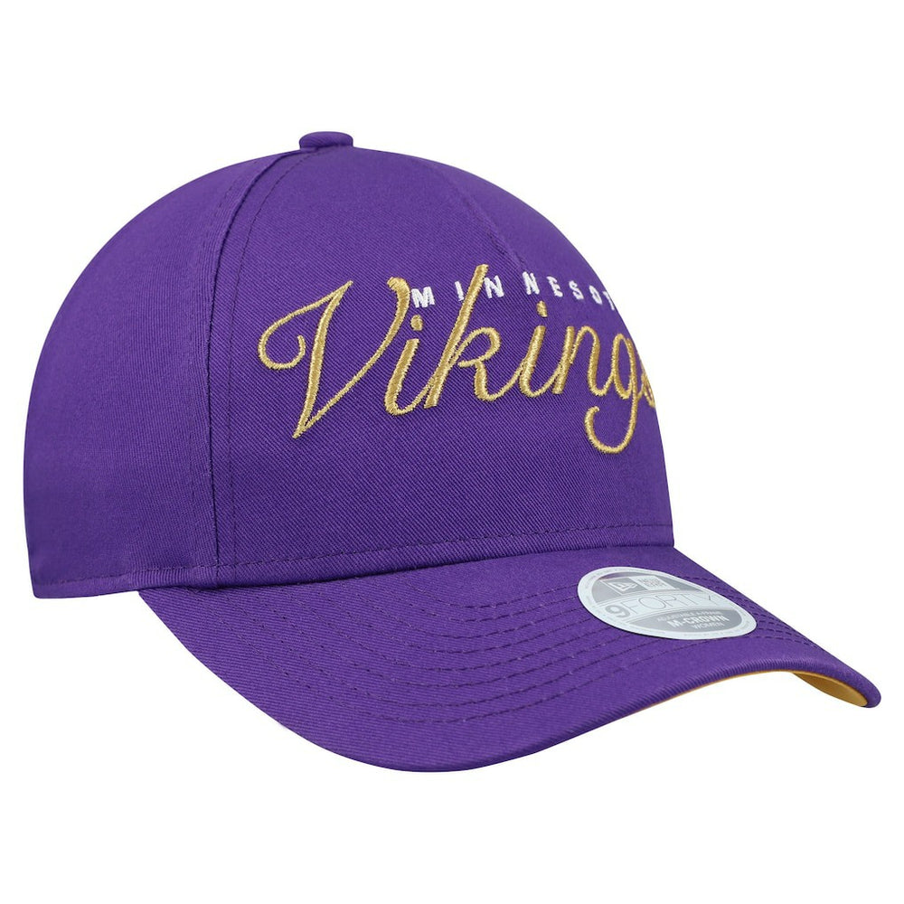 Minnesota Vikings New Era Women's Metallic 9FORTY M-Crown A-Frame Adjustable Hat