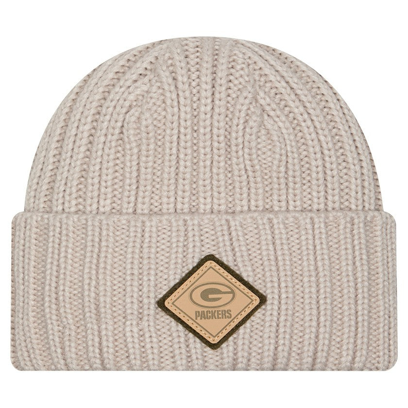 Green Bay Packers New Era Logo Applique Cuffed Knit Hat