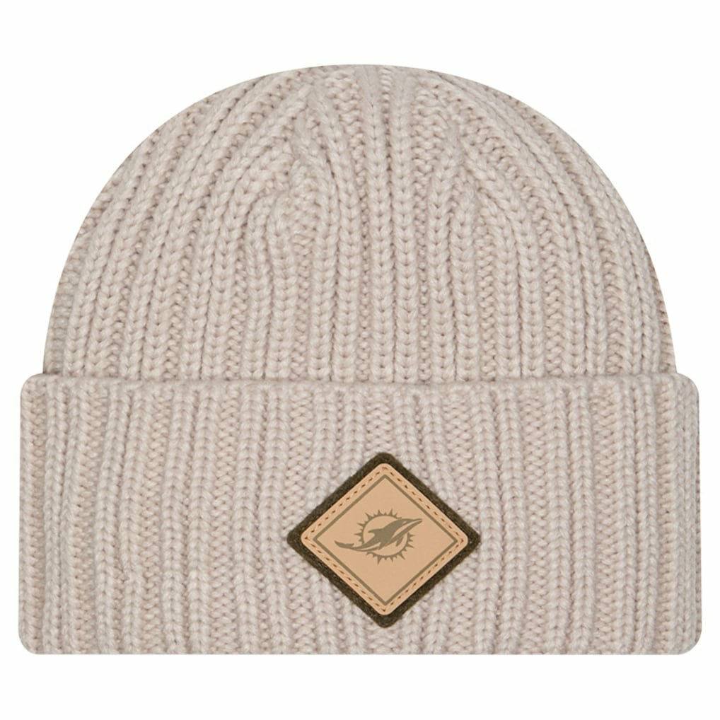 Miami Dolphins New Era Logo Applique Cuffed Knit Hat