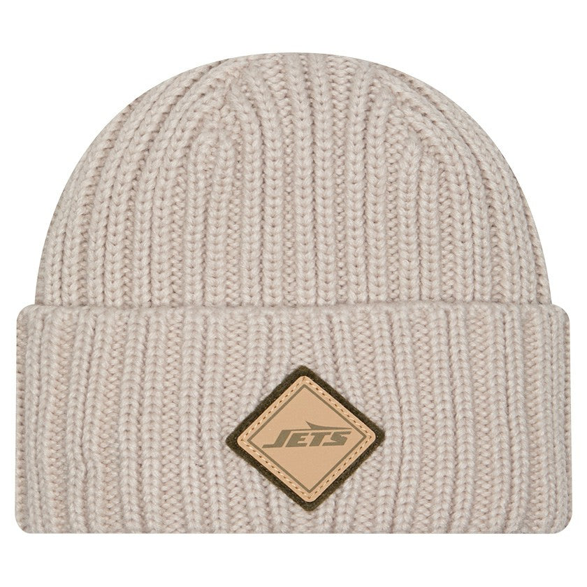 New York Jets New Era Logo Applique Cuffed Knit Hat