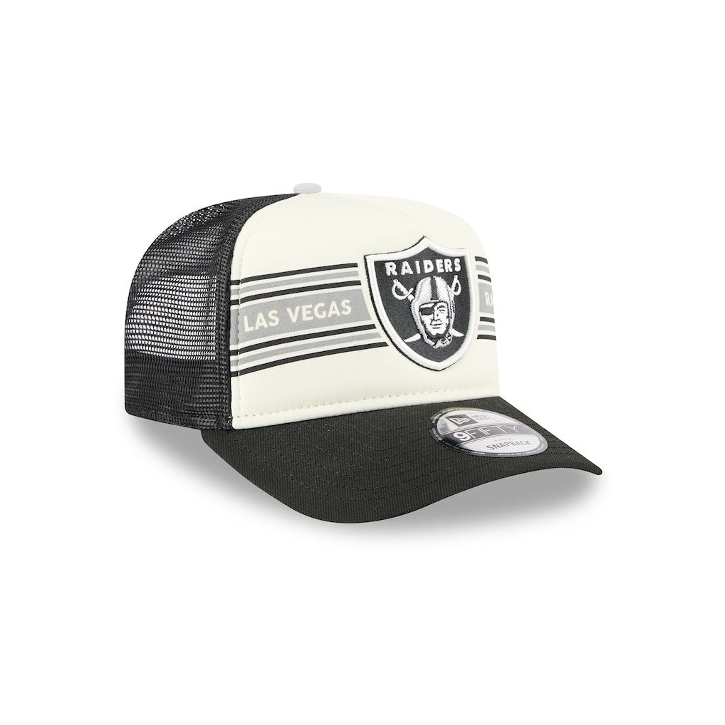 Las Vegas Raiders New Era Banner A-Frame 9FIFTY Trucker Snapback Hat