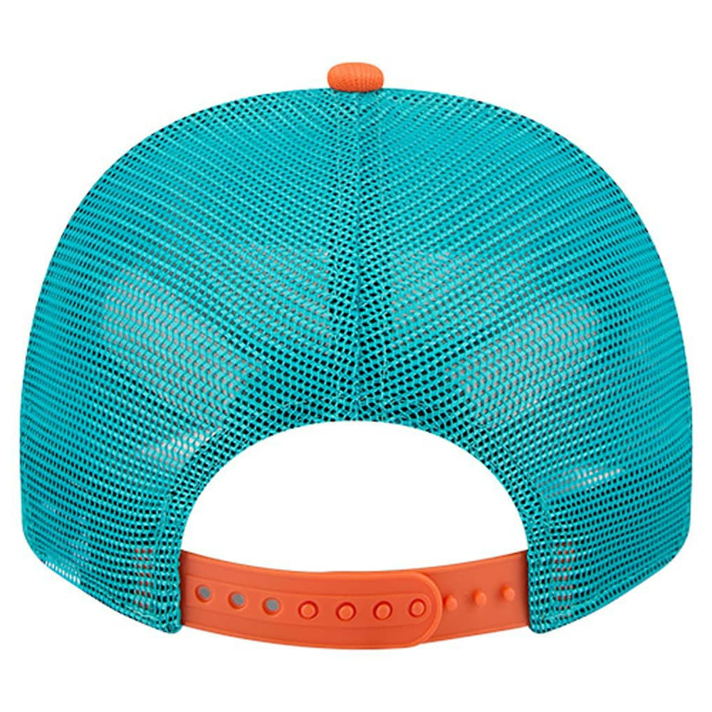 Miami Dolphins New Era Banner A-Frame 9FIFTY Trucker Snapback Hat