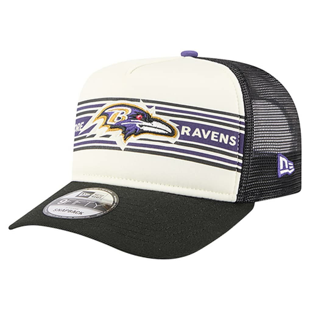 Baltimore Ravens New Era Banner A-Frame 9FIFTY Trucker Snapback Hat