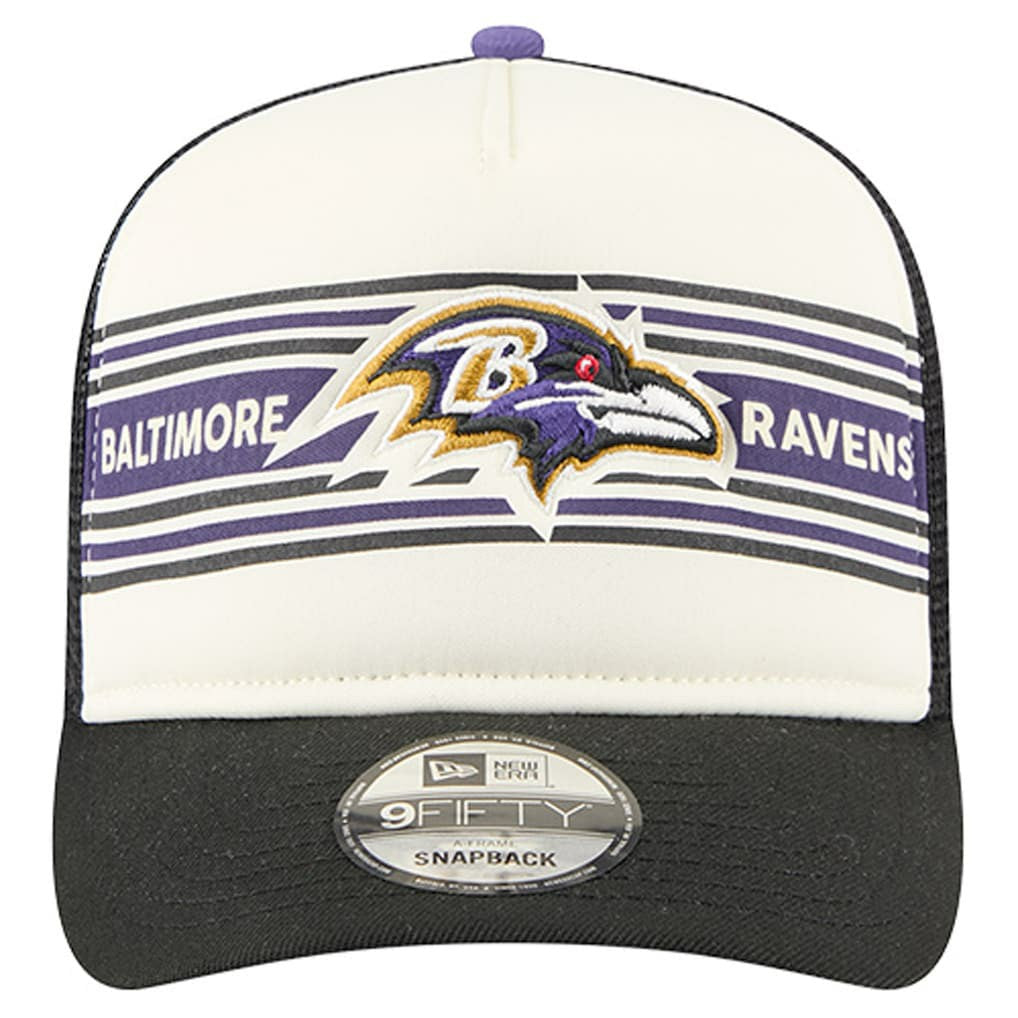 Baltimore Ravens New Era Banner A-Frame 9FIFTY Trucker Snapback Hat