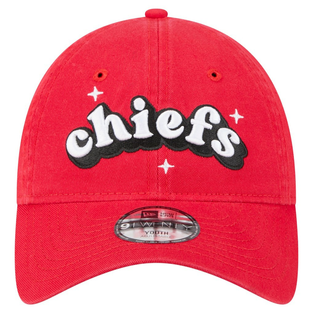 Kansas City Chiefs New Era Girls Youth Cheer 9TWENTY Adjustable Hat