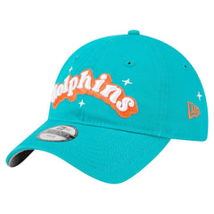 Miami Dolphins New Era Girls Youth Cheer 9TWENTY Adjustable Hat