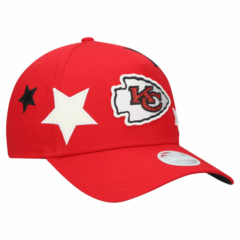 Kansas City Chiefs New Era Women's Stardom A-Frame 9FORTY Adjustable Hat