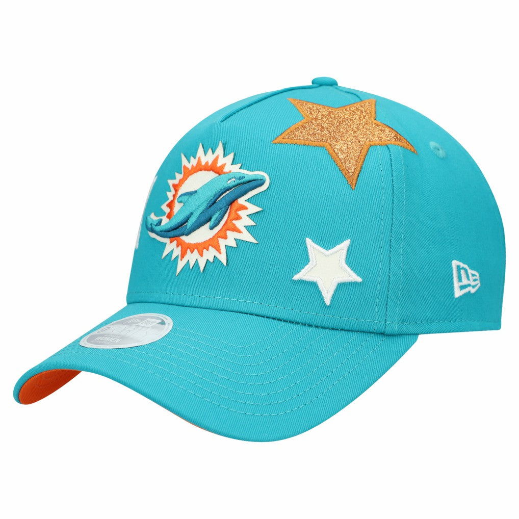 Miami Dolphins New Era Women's Stardom A-Frame 9FORTY Adjustable Hat