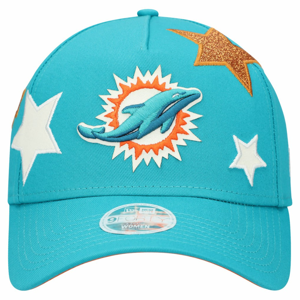 Miami Dolphins New Era Women's Stardom A-Frame 9FORTY Adjustable Hat