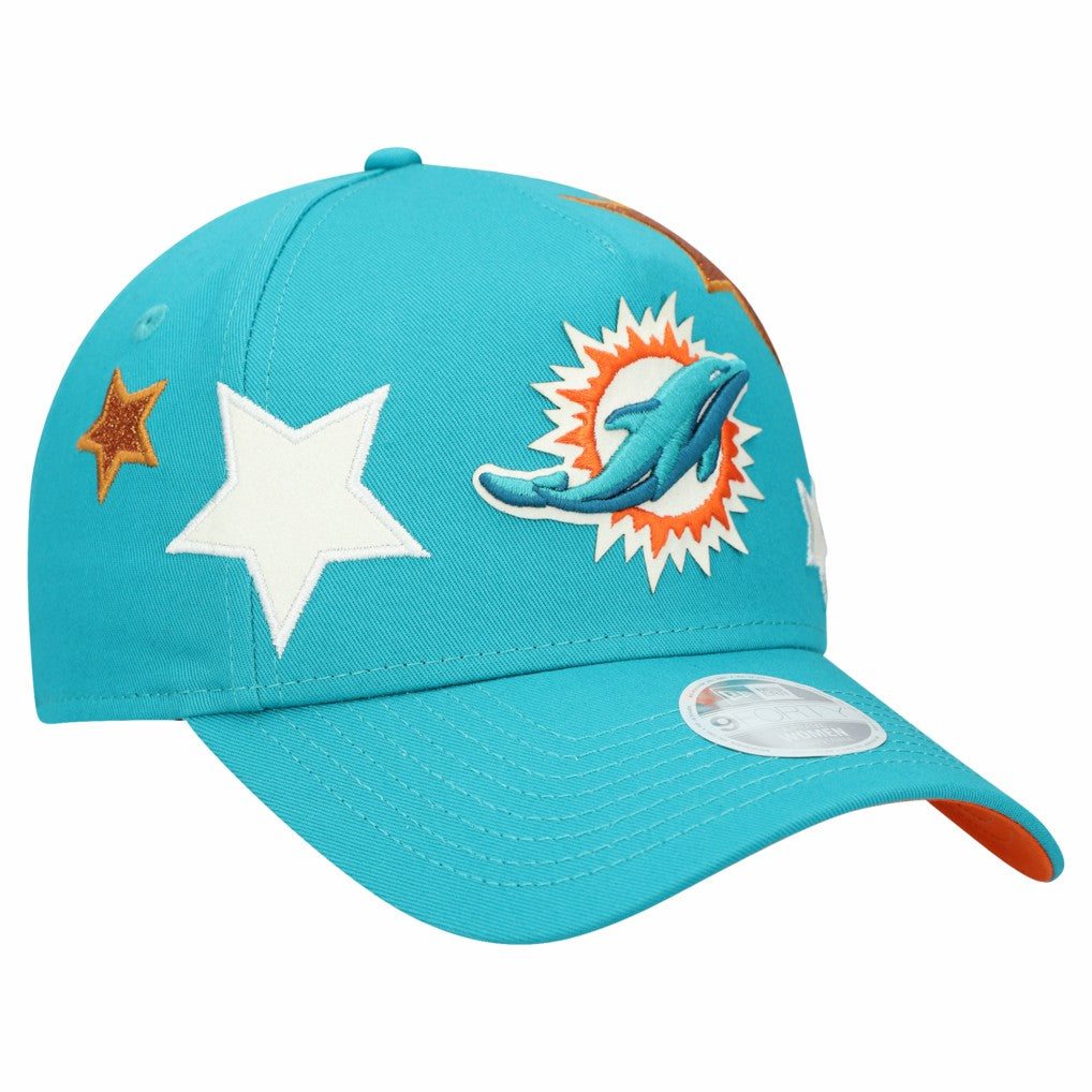 Miami Dolphins New Era Women's Stardom A-Frame 9FORTY Adjustable Hat