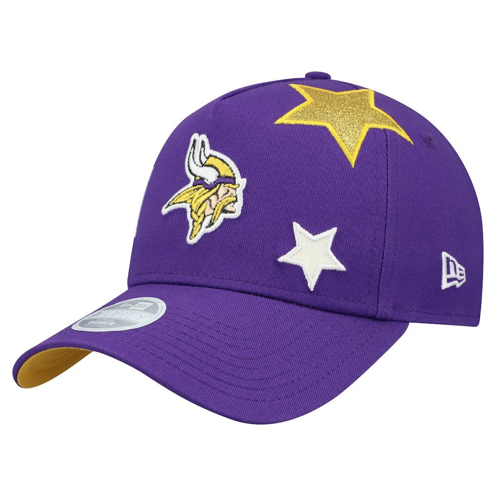 Minnesota Vikings New Era Women's Stardom A-Frame 9FORTY Adjustable Hat