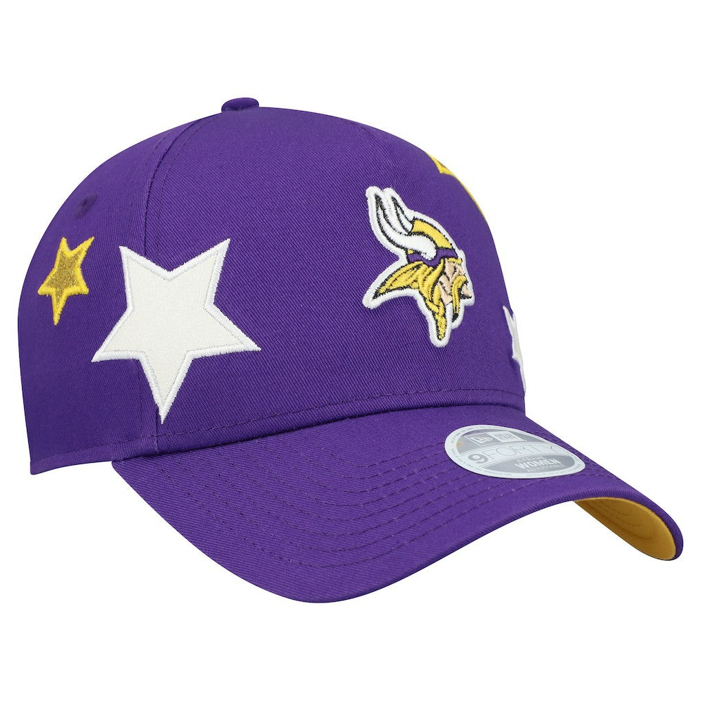 Minnesota Vikings New Era Women's Stardom A-Frame 9FORTY Adjustable Hat