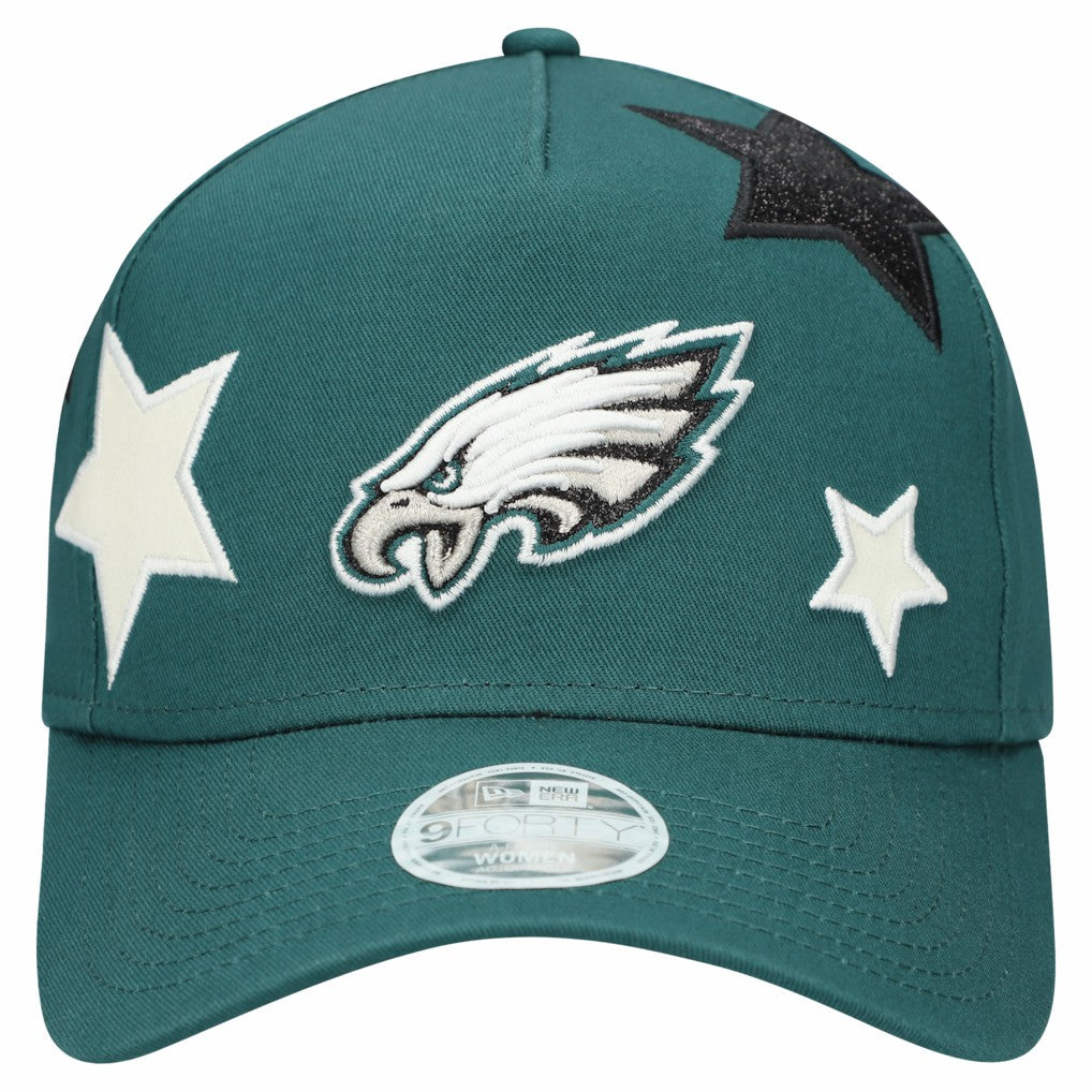 Philadelphia Eagles New Era Women's Stardom A-Frame 9FORTY Adjustable Hat