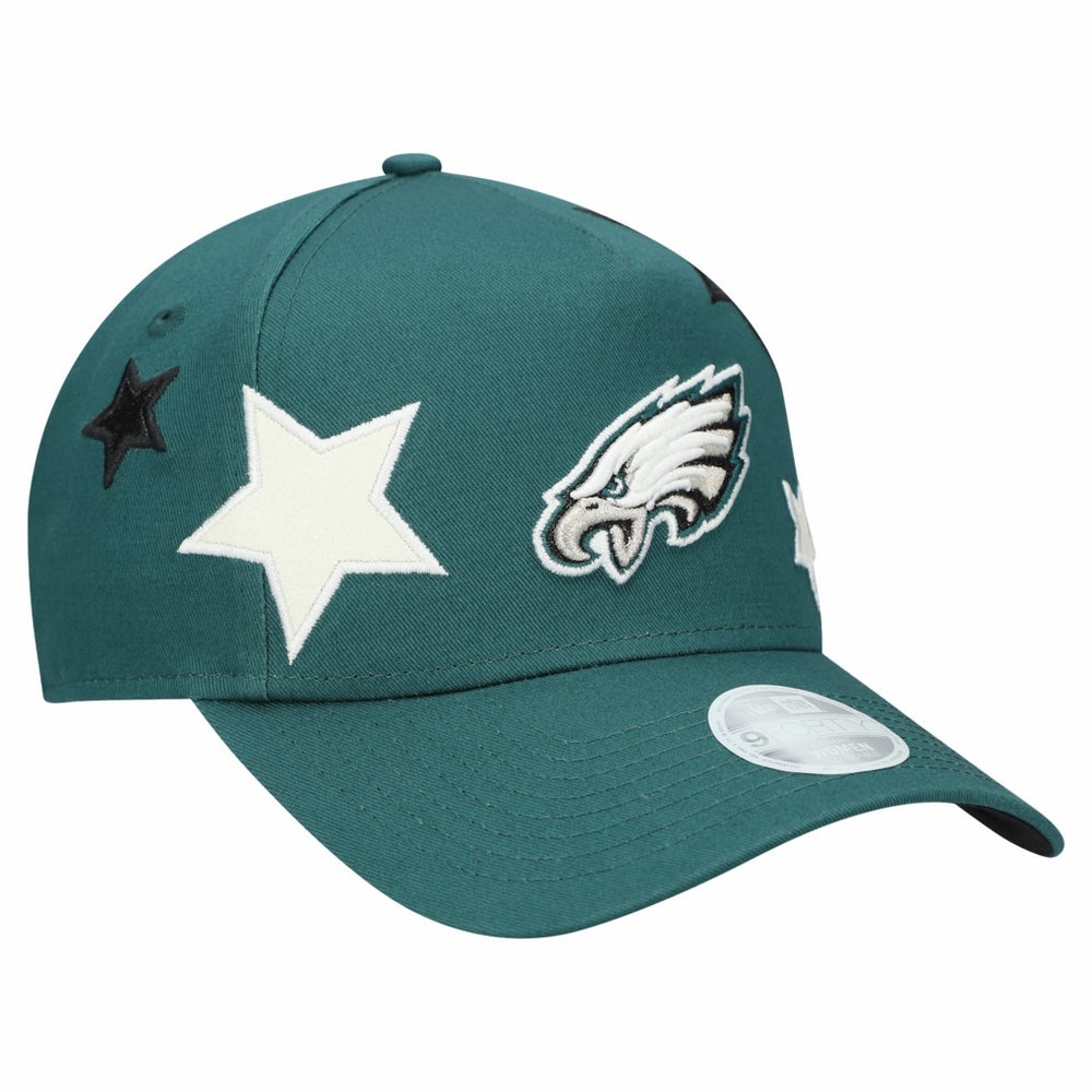 Philadelphia Eagles New Era Women's Stardom A-Frame 9FORTY Adjustable Hat