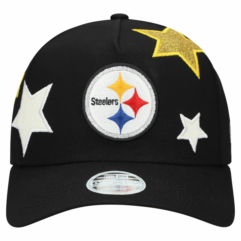 Pittsburgh Steelers New Era Women's Stardom A-Frame 9FORTY Adjustable Hat