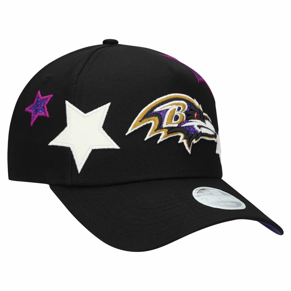 Baltimore Ravens New Era Women's Stardom A-Frame 9FORTY Adjustable Hat