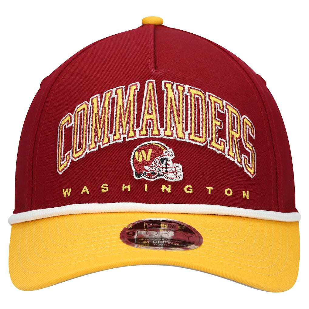 Washington Commanders New Era Youth Arch COOLERA 9FORTY A-Frame Adjustable Hat