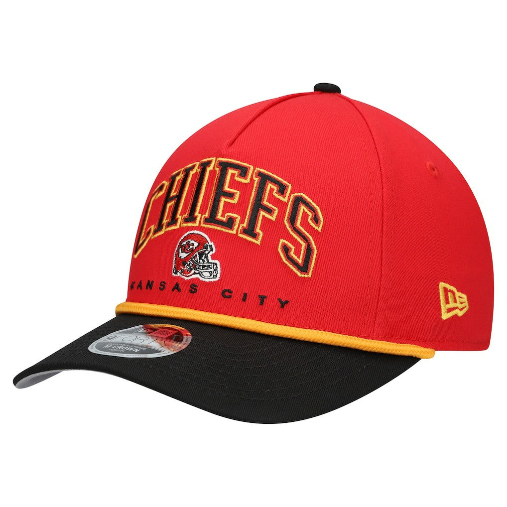 Kansas City Chiefs New Era Youth Arch COOLERA 9FORTY A-Frame Adjustable Hat
