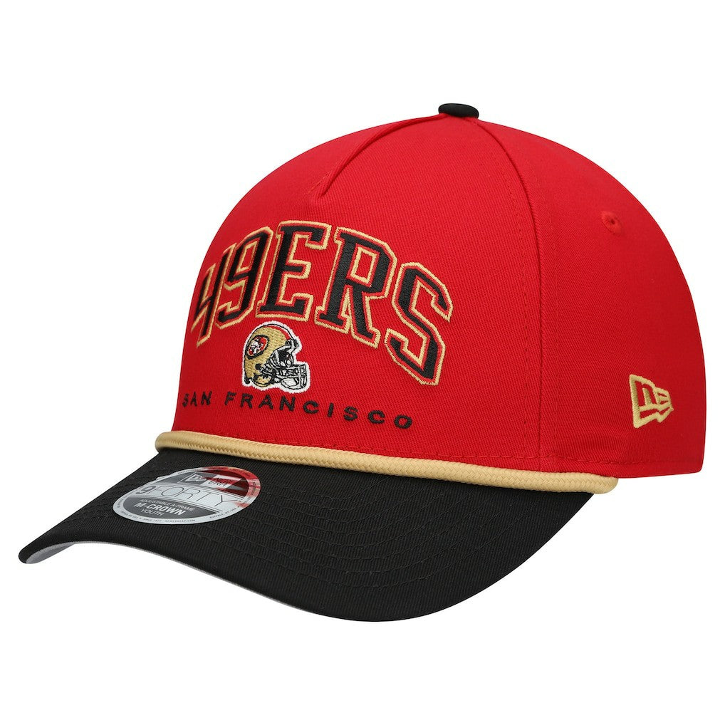San Francisco 49ers New Era Youth Arch COOLERA 9FORTY A-Frame Adjustable Hat