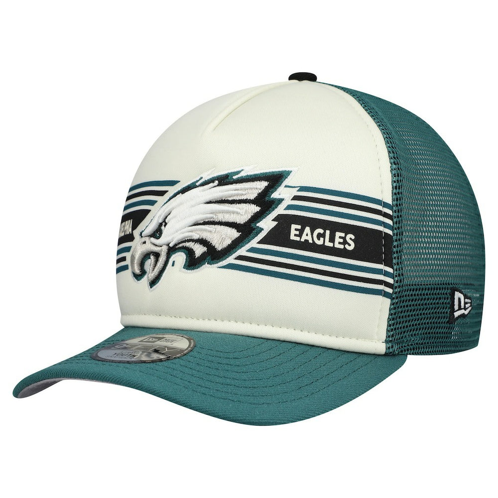Philadelphia Eagles New Era Youth Banner 9FIFTY A-Frame Adjustable Trucker Hat