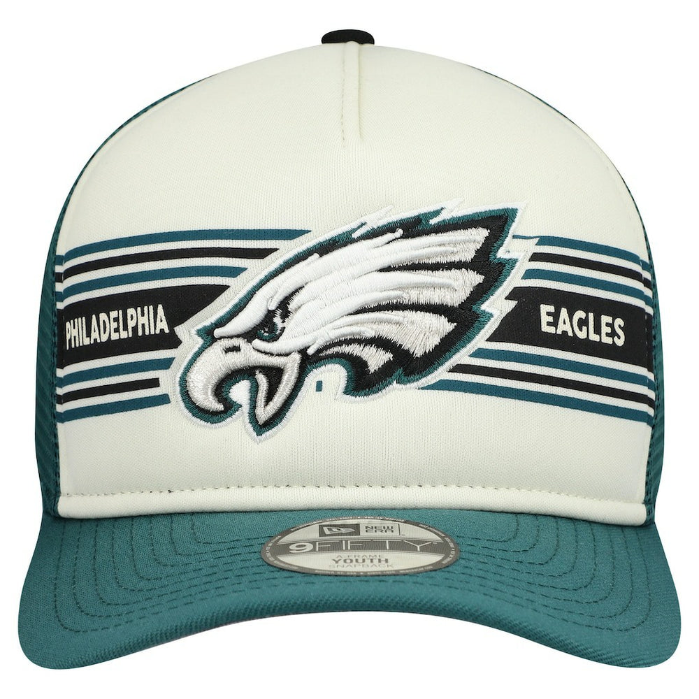 Philadelphia Eagles New Era Youth Banner 9FIFTY A-Frame Adjustable Trucker Hat