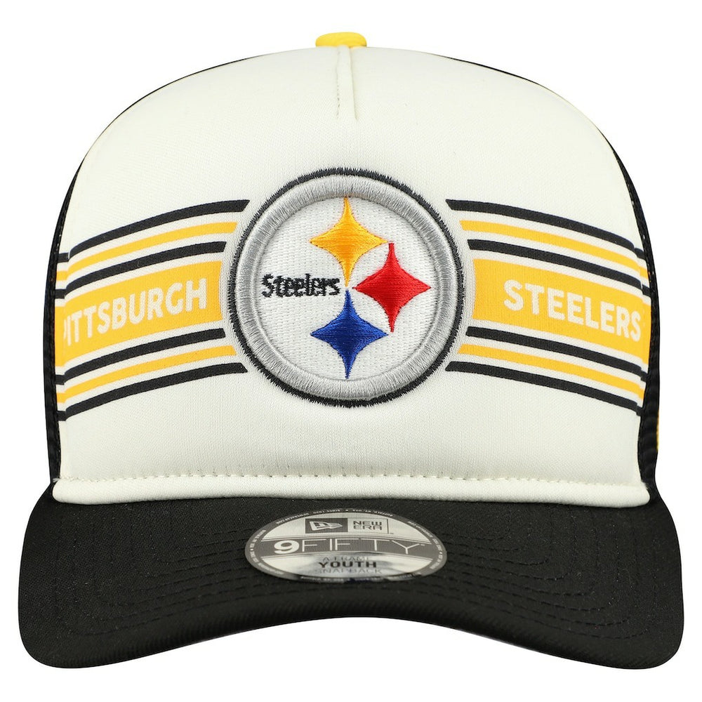 Pittsburgh Steelers New Era Youth Banner 9FIFTY A-Frame Adjustable Trucker Hat